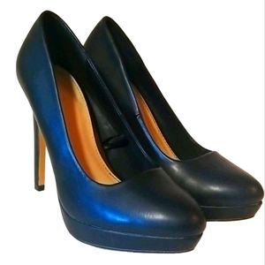 Forever 21 platform stiletto heels matte black